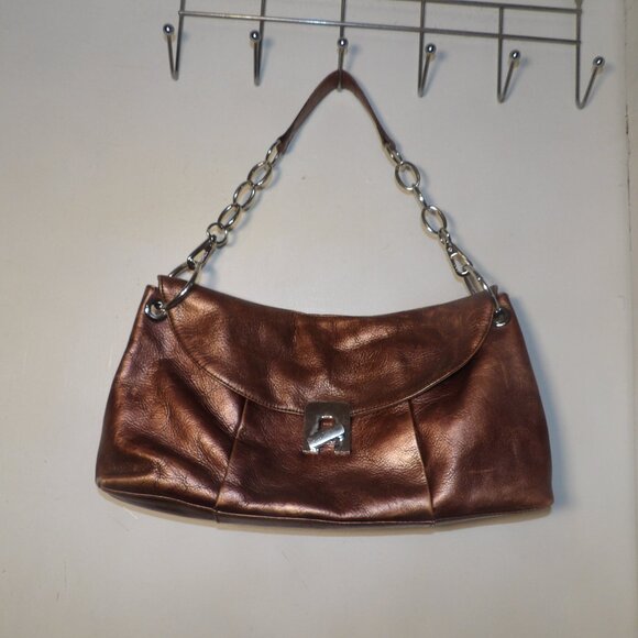 Kate Landry Leather & Chained Shoulder Bag - Picture 1 of 5
